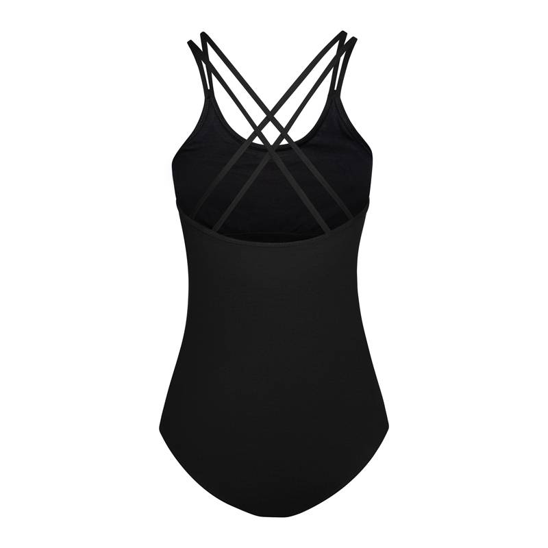 Sort kryss camisole bomull, Rumpf