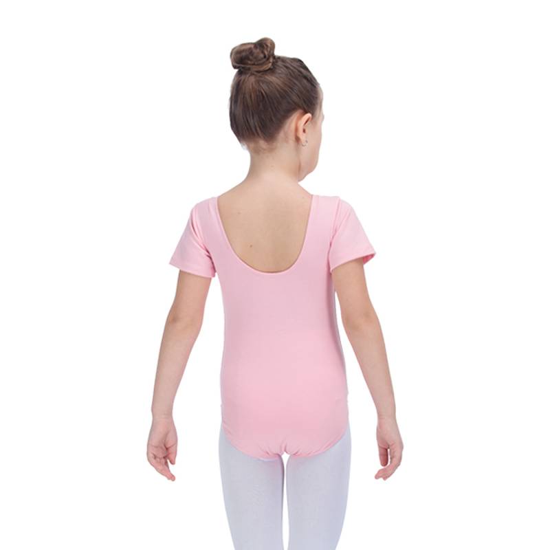 Rosa Kortermet Leotard Bomull