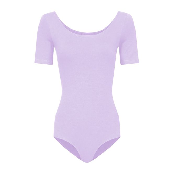 Hovedbilde Rumpf kortermet leotard i bomull, lilla